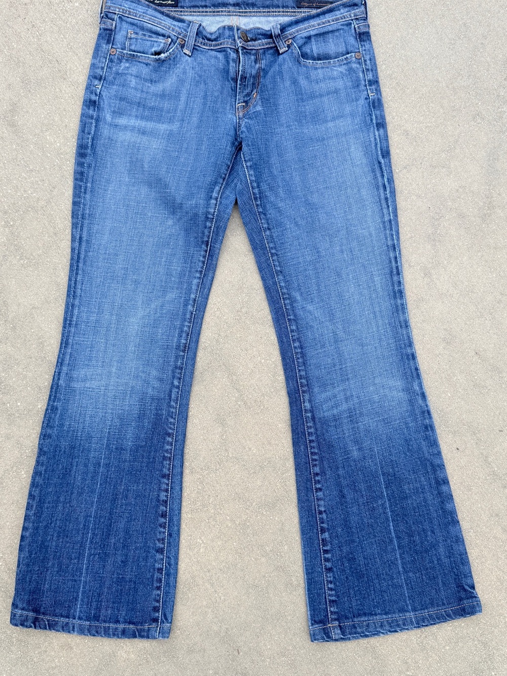 Citizens of Humanity Ingrid 002 Low Rise Flare Jeans Blue Wash Stretch 30 USA